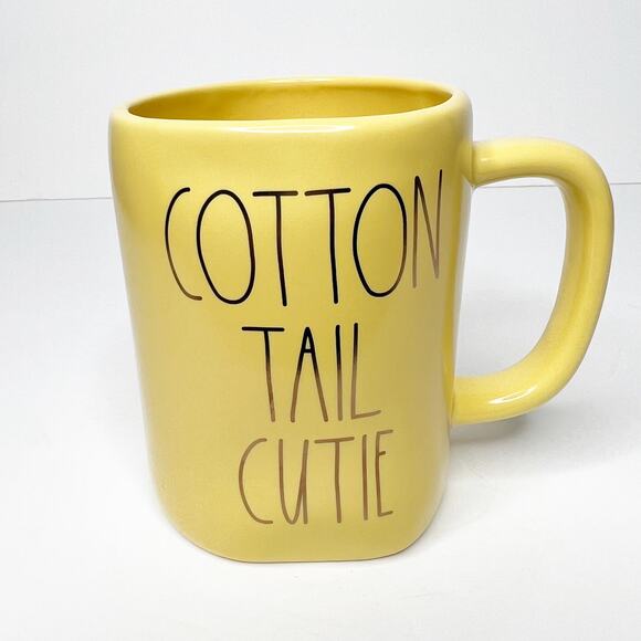 RAE DUNN ARTISAN COLLECTION BY MAGENTA Cotton Tail Cutie Coffee Mug 2022 Yellow - Picture 6 of 6